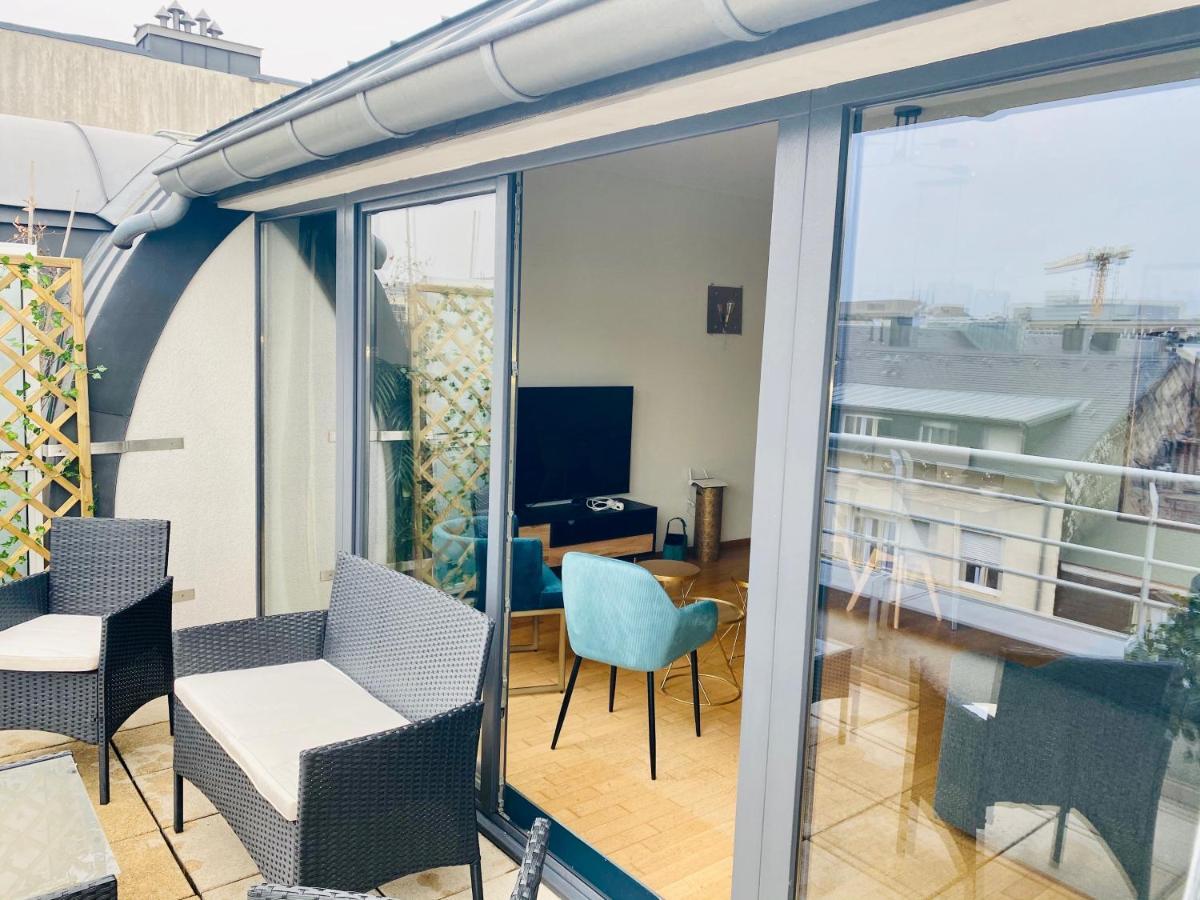 The Luxury Green Penthouse In City Center With Terrace And Free Parking Luxemburgo Exterior foto